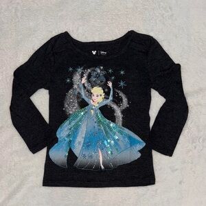 Disney Frozen Long Sleeve Kids Tee - Grey